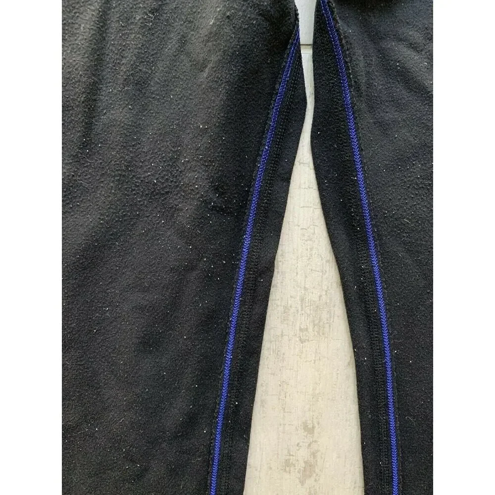 LULULEMON Black Straight Leg Luon Leggings Pants RARE VINTAGE Back Butt Pocket 6